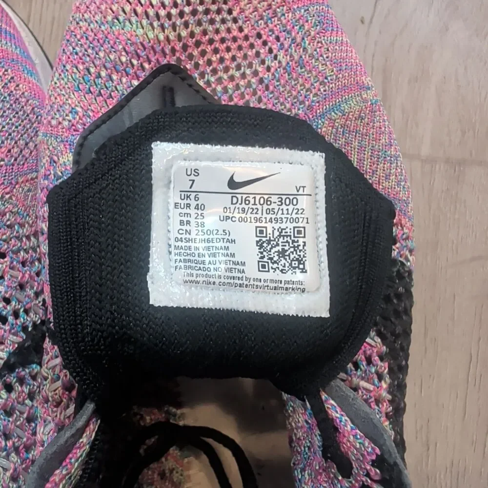Nike Air Max Flyknit Racer Multi-Color Pink Sneakers DJ6106-300 Mens 5.5 / W7